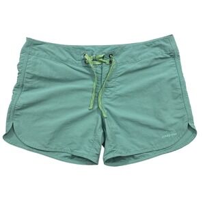 Patagonia Women's Wavefarer Boardshorts 4.5" Green Size 8‎ Surf Swim Shorts